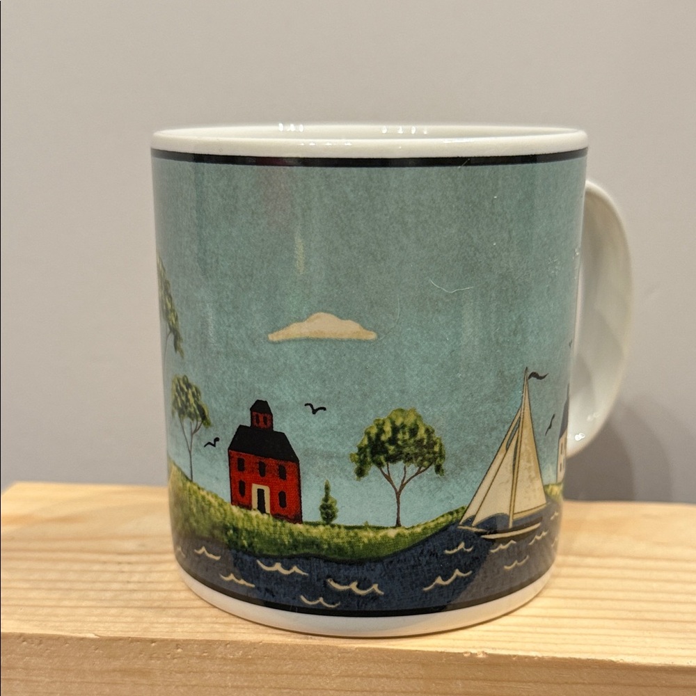 Warren Kimble 1998 Coastal Breeze Sakura Coffee Mug Light House Scene - Picture 3 of 8